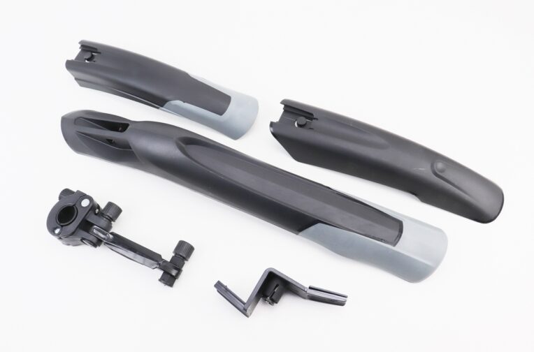 Крылья пластмассовые 24-26″ MTB быстросъёмные, чёрно-серые H-N27F/H-N27B