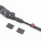 Подножка боковая задняя телескопическая для 24"- 26", крепление за перо рамы, чёрная HS-006B