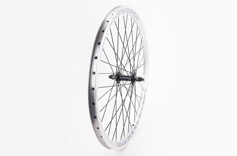 Колесо 24″ переднє V-brake, обід “крапля” алюмінієвий, втулка 14Gх36H, кріпл. гайка, “GRAVITY”