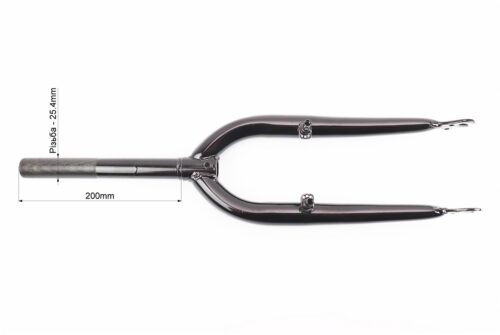 Вилка 20" з різьбою 1" (25,4мм), шток 200мм, V-brake, чорна - Зображення 3