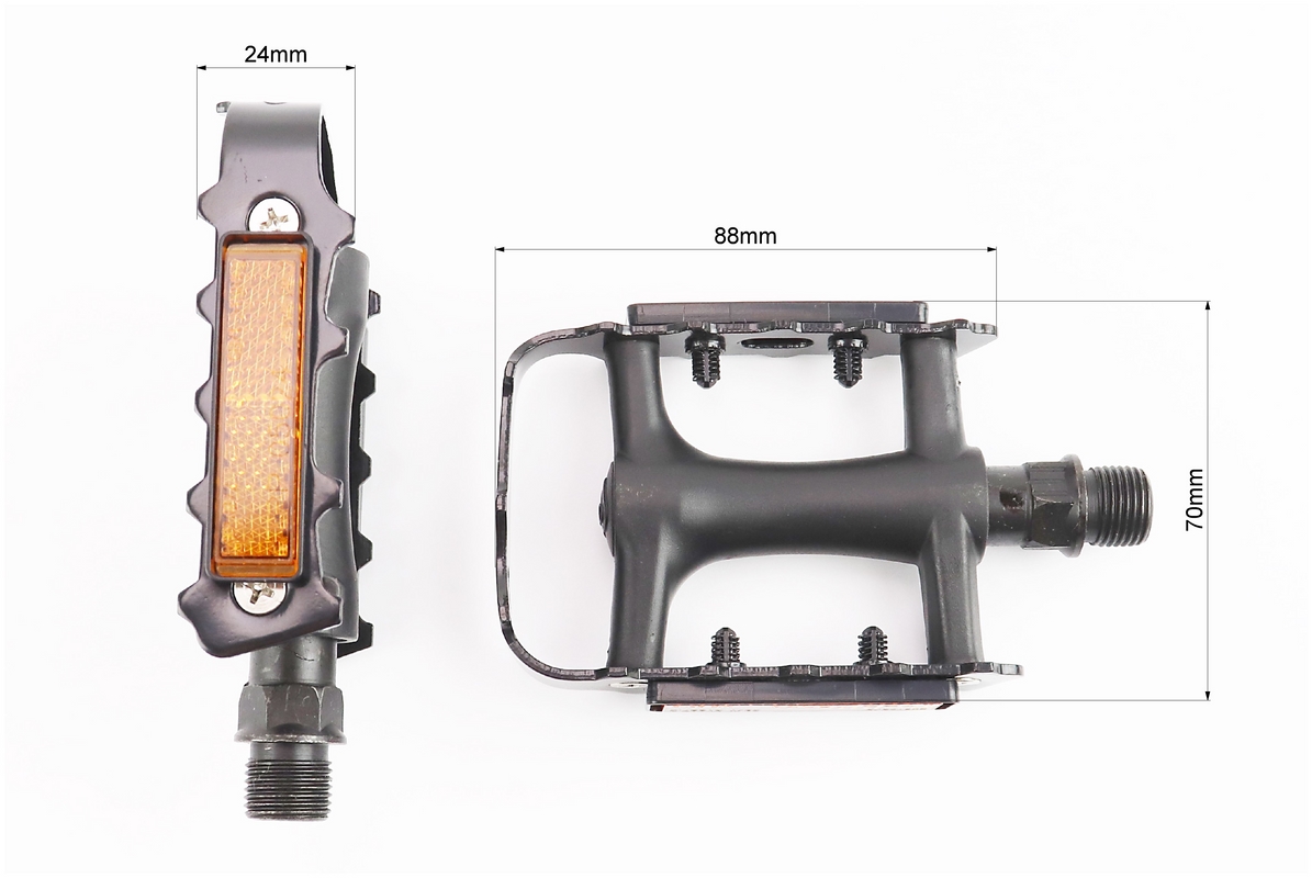 Педалі MTB 9/16" (101x70x24mm) пластико-алюмінієві, чорні VM273DU - Зображення 2