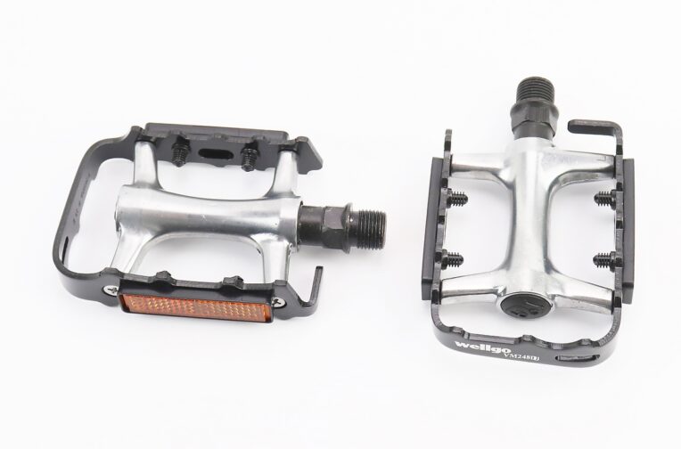 Педалі MTB 9/16″ (101x71x23mm) алюмінієві, сріблясто-чорні VM248DU
