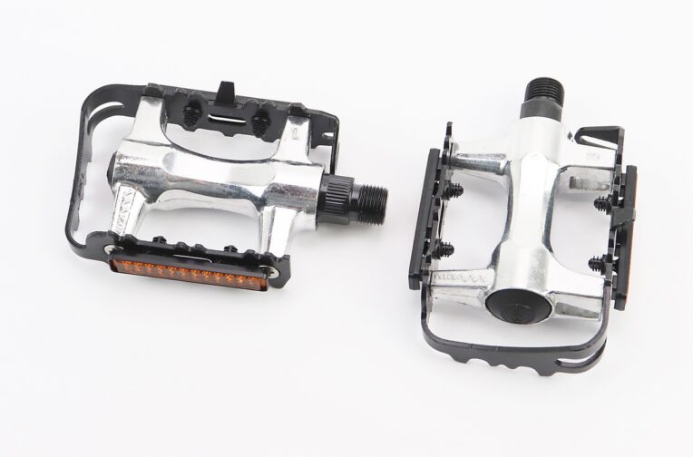 Педалі MTB 9/16″ (102x62x24mm) алюмінієві, сріблясто-чорні NWL-91K