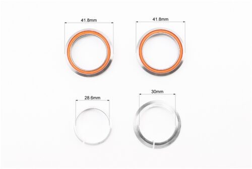 Рулевая колонка 1-1/8" (41,8/28,6x41,8/30) безрезьбовой вилки, интегрированные, пром-подшипники, чёрные KL-B520 — изображение 3