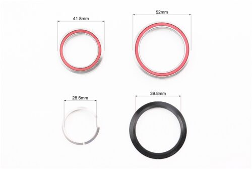 Рулевая колонка 1-1/8"x1,5" (41,8/28,6x52/39,8) безрезьбовой вилки, интегрированные, пром-подшипники, чёрные H373 — изображение 3
