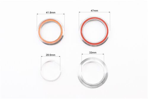 Кермова колонка 1-1/8"х1-1/4" (41,8/28,6x47/33) безрізьбової вилки, інтегровані, пром-підшипники, чорні KL-B560 - Зображення 3