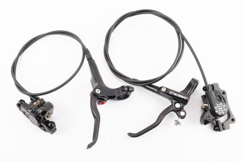 Тормоз Disk-brake гидравлический передний (F160/R140мм)+задний (F180/R160мм), чёрный — изображение 2