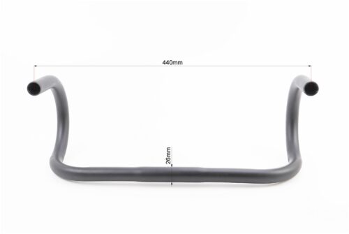 Кермо ROAD 26,0x440мм, алюмінієве, чорне CM-11 - Зображення 3