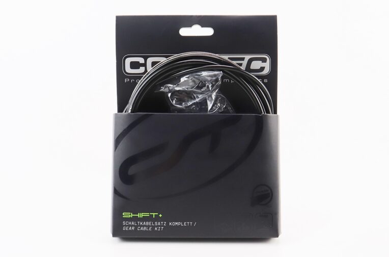 Трос – комплект перемикання універсальний “ПОВНИЙ” (сорочка 4мм х 2,7м, троса Slick Stainless 2000/2300мм, ковпачки, кінцівки, фіксатори, захист рами), чорний