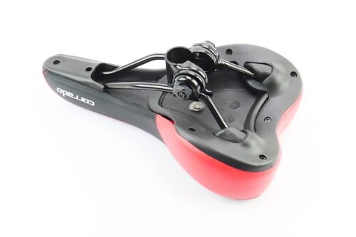 Сиденье MTB 260x160мм с креплением, чёрно-красное CORRADO 6690 — изображение 2