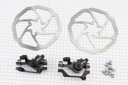 Тормоз Disk-brake передний (F160/R140мм)+задний (F180/R160мм), диски 160мм, крепл. 6 болтов, чёрный