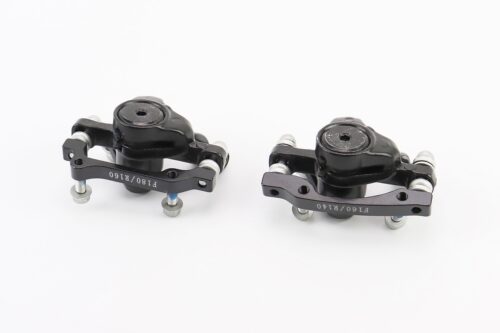 Гальмо Disk-brake переднє (F160/R140мм)+заднє (F180/R160мм), диски 160мм, кріпл. 6 болтів, чорні DX-2018 - Зображення 2
