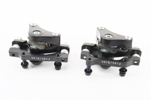 Гальмо Disk-brake переднє (F160/R140мм)+заднє (F180/R160мм), диски 160мм, кріпл. 6 болтів, чорні DX-2018, тип 2 - Зображення 2