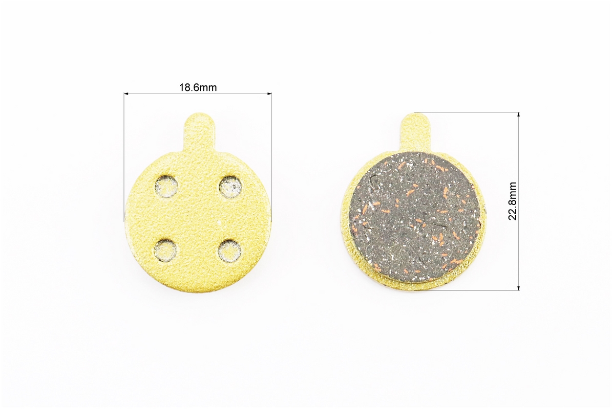 Тормозные колодки Disk-brake (Xiaomi Mijia M365 Pro, Zoom DB250,350,450,550), жёлтые YL-1013 — изображение 2