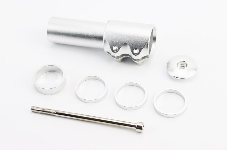 Подовжувач штока вилки 1 1/8” (28.6 мм)х115мм, алюмінієвий, сірий