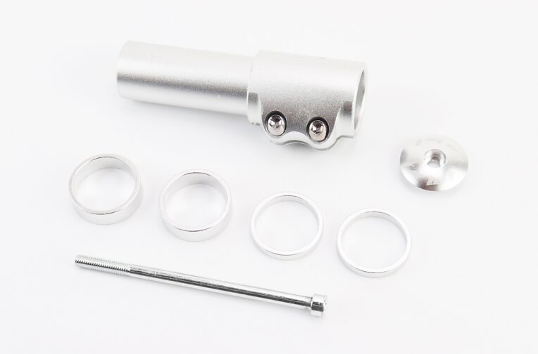 Подовжувач штока вилки 1 1/8” (28.6 мм)х117мм, алюмінієвий, сірий HR-117