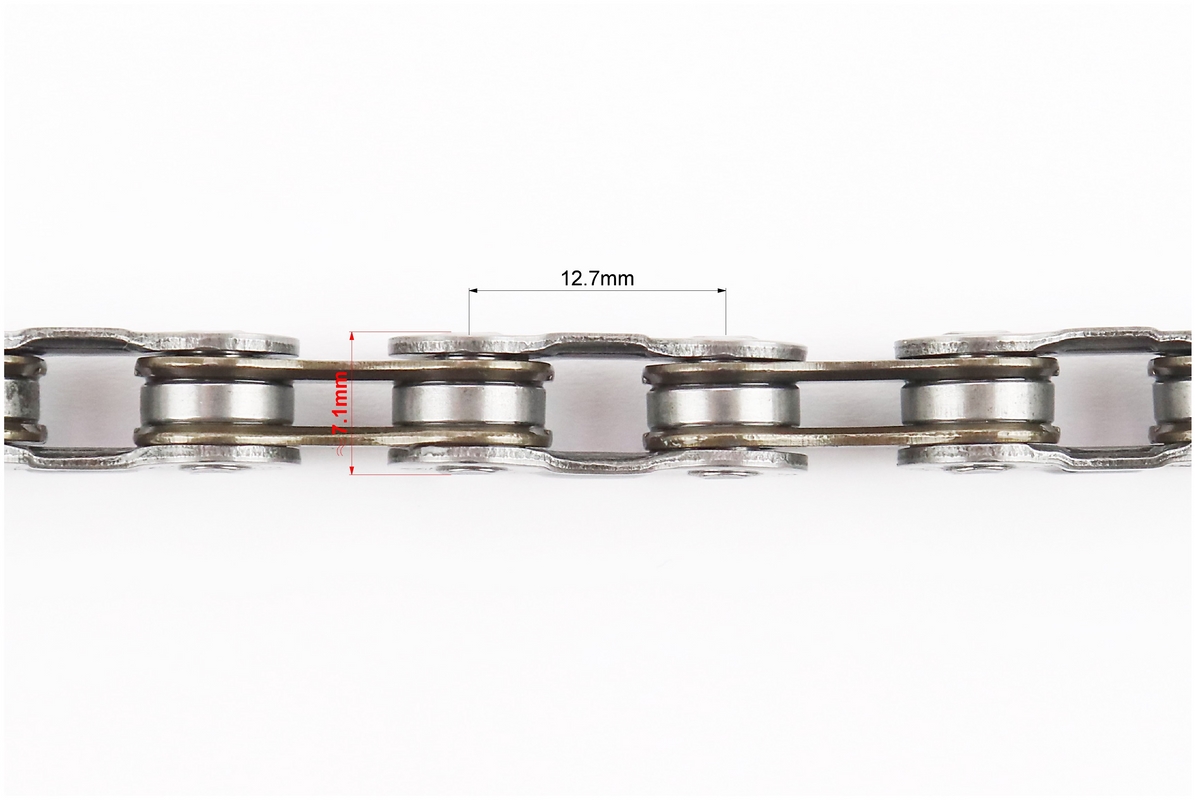 Цепь приводная 1/2х3/32х116L 7 скоростей, серо-коричневая P7001 — изображение 2