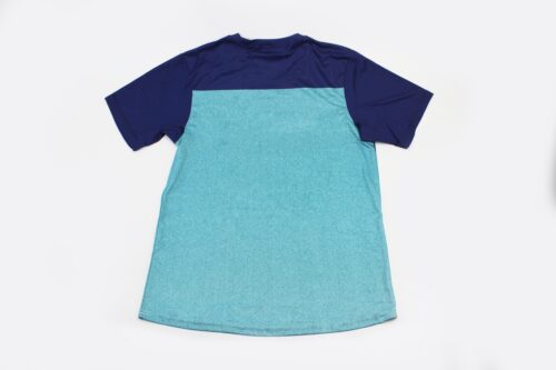 Футболка (Джерсі) чоловіча M-(Polyester 100%), короткі рукави, вільний крій, синьо-бірюзова, НЕ оригінал - Зображення 2