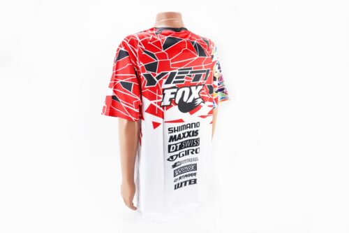 Футболка (Джерсі) чоловіча L-(Polyester 100%), короткі рукави, вільний крій, біло-червоно-чорна, НЕ оригінал, тип 2 - Зображення 2