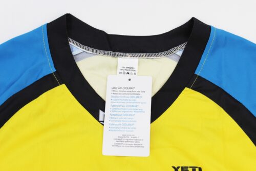 Футболка (Джерси) мужская L-(Polyester 80% / Spandex 20%), короткие рукава, свободный крой, жёлто-сине-чёрная, НЕ оригинал — изображение 3