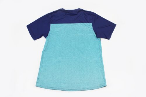 Футболка (Джерси) мужская L-(Polyester 80% / Spandex 20%), короткие рукава, свободный крой, сине-бирюзовая, НЕ оригинал — изображение 2