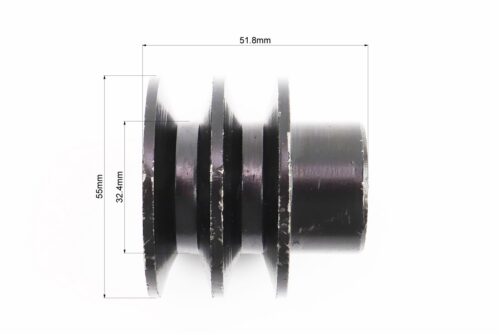 Шків під колінвал d-19mm (D-55mm, два пази під ремінь SPА, метал) 168F/170F - Зображення 2