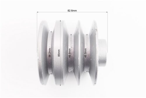 Шків під колінвал d-20mm (D-85mm, 3-х пазний, три пази під ремінь SPB, метал) 168F/170F - Зображення 2