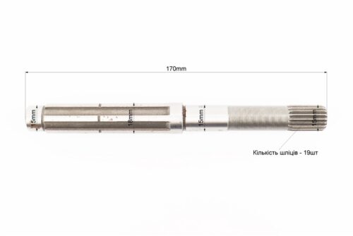 Вал первинний (шліц під шків - трикутні Z-19), Тип 1 - Зображення 2