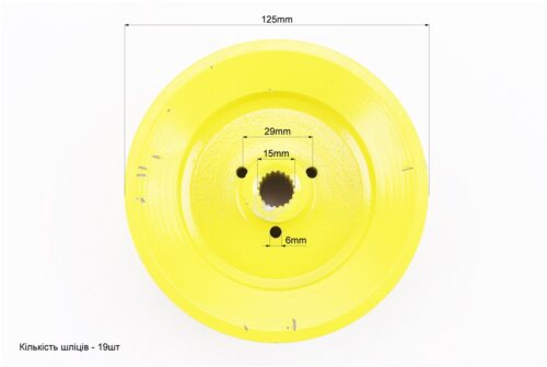 Шкив D-125mm под шлиц Z-19 (два паза под ремень SPB) — изображение 3