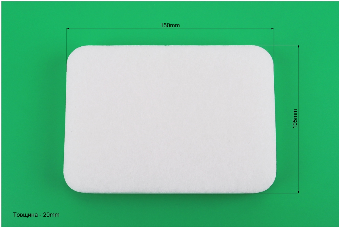 Фільтр повітряний - елемент (фібра 150х105х20mm) для генератора 4-6кВт - Зображення 2