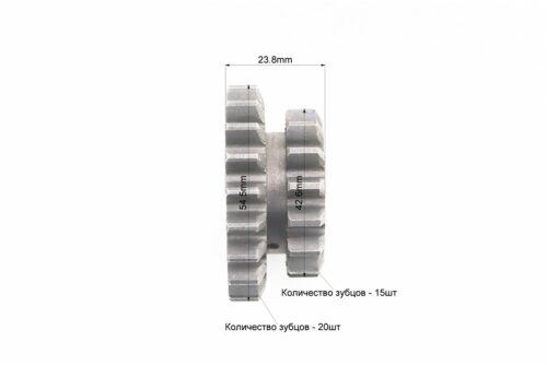 Вал КПП задней передачи+шестерня Z-15x20 к-кт — изображение 3