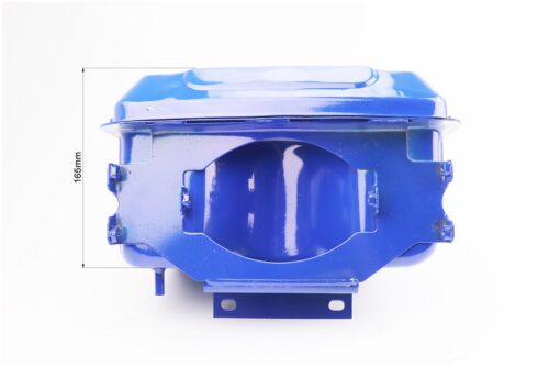Бак паливний R190N, 270x210x165mm, потайна горловина, отвір під кран паливний, СИНІЙ - Зображення 5