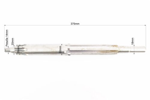Вал КПП первичный (с валом отбора мощ.) 375mm 101-2, М14 — изображение 2