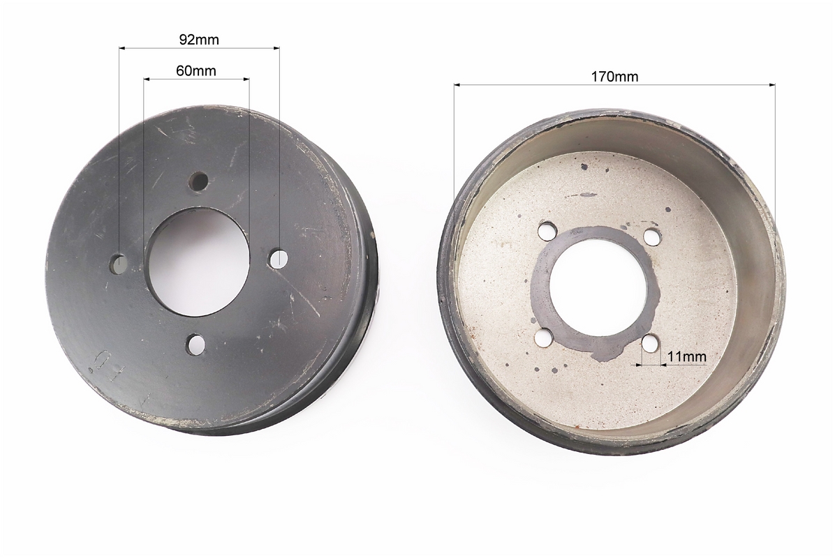 Тормозной барабан D-170mm, 4отв.x92mm к-кт 2шт — изображение 2