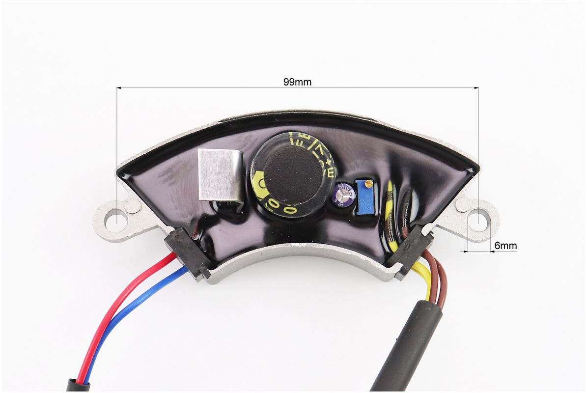 Реле напряжения AVR однофазное 2-3,5кВт (корпус - сегмент, алюминий, контакты - 2 "мама" + 4 "папа", 250V, 220µF) — изображение 2