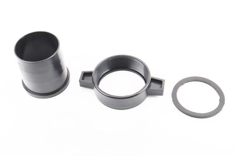 Переходник мотопомпы с фланца на шланг, пластмасса к-кт 3шт, 3″(74mm)