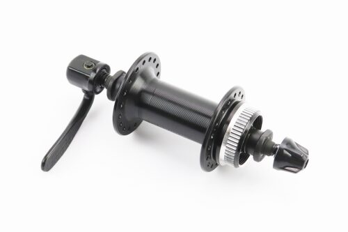 Втулка передняя MTB алюминиевая 14Gx36H, Disk-brake Center Lock, крепл. эксцентрик, чёрная HB-TX505 — изображение 2