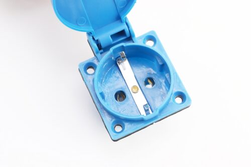 Розетка з кришкою 16A, 250V 2-3,5 кВт, синя - Зображення 2
