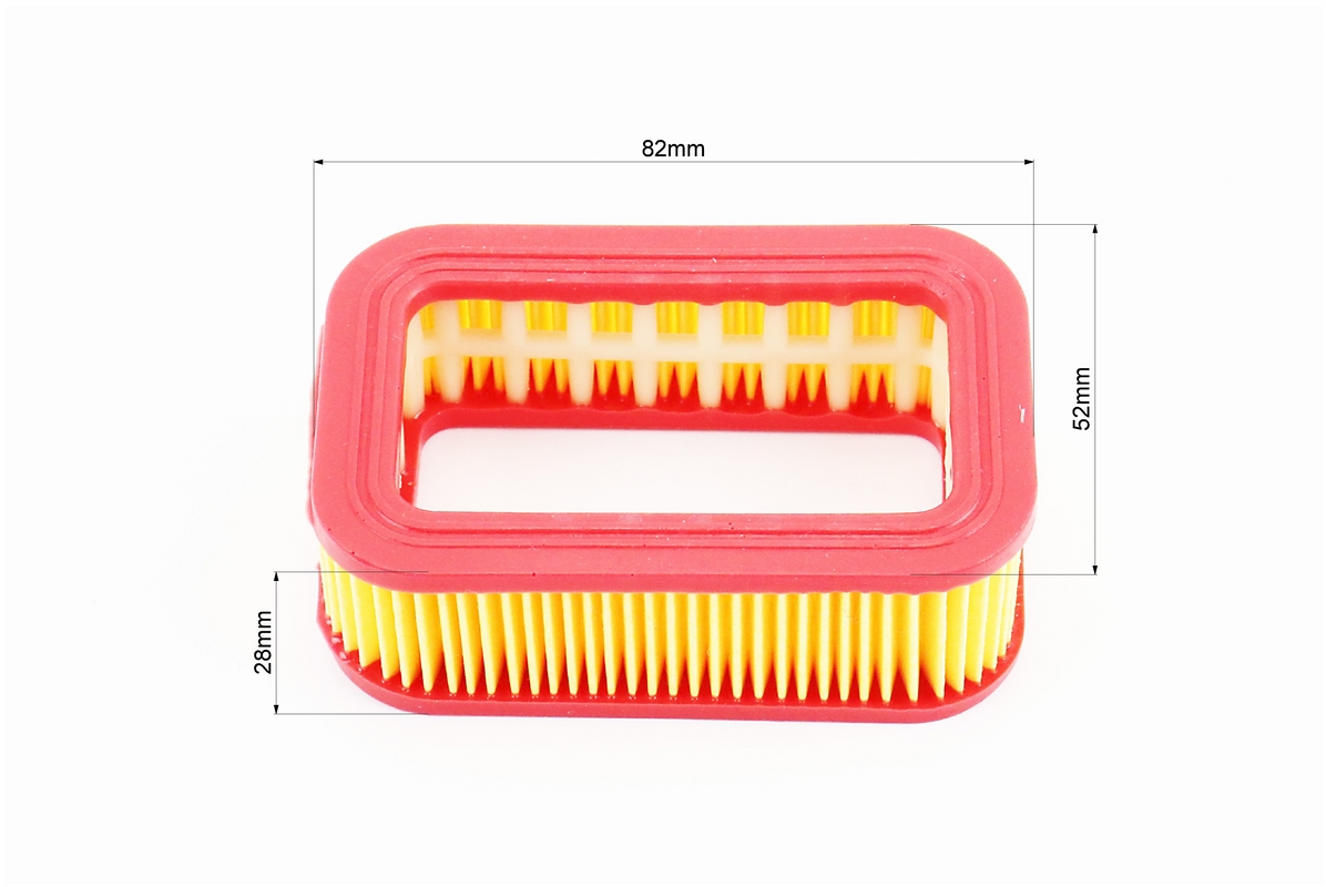 Фільтр повітряний 4500/5200 - елемент (прямокутний, паперовий 82x52x28mm) - Зображення 2