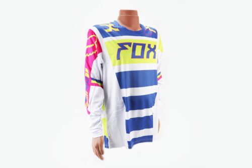 Футболка (Джерсі) чоловіча L-(Polyester 100%), довгі рукави, вільний крій, біло-синьо-салатова, НЕ оригінал
