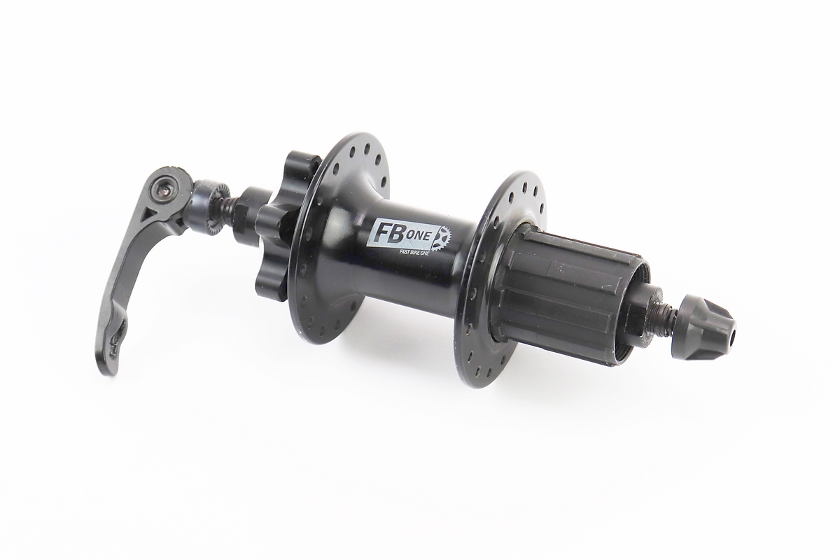 Втулка задняя MTB алюминиевая 14Gx32H под кассету 8-11зв, Disk-brake, 2 пром-подшипники 6200 2RS, крепл. эксцентрик, чёрная FB-A291В