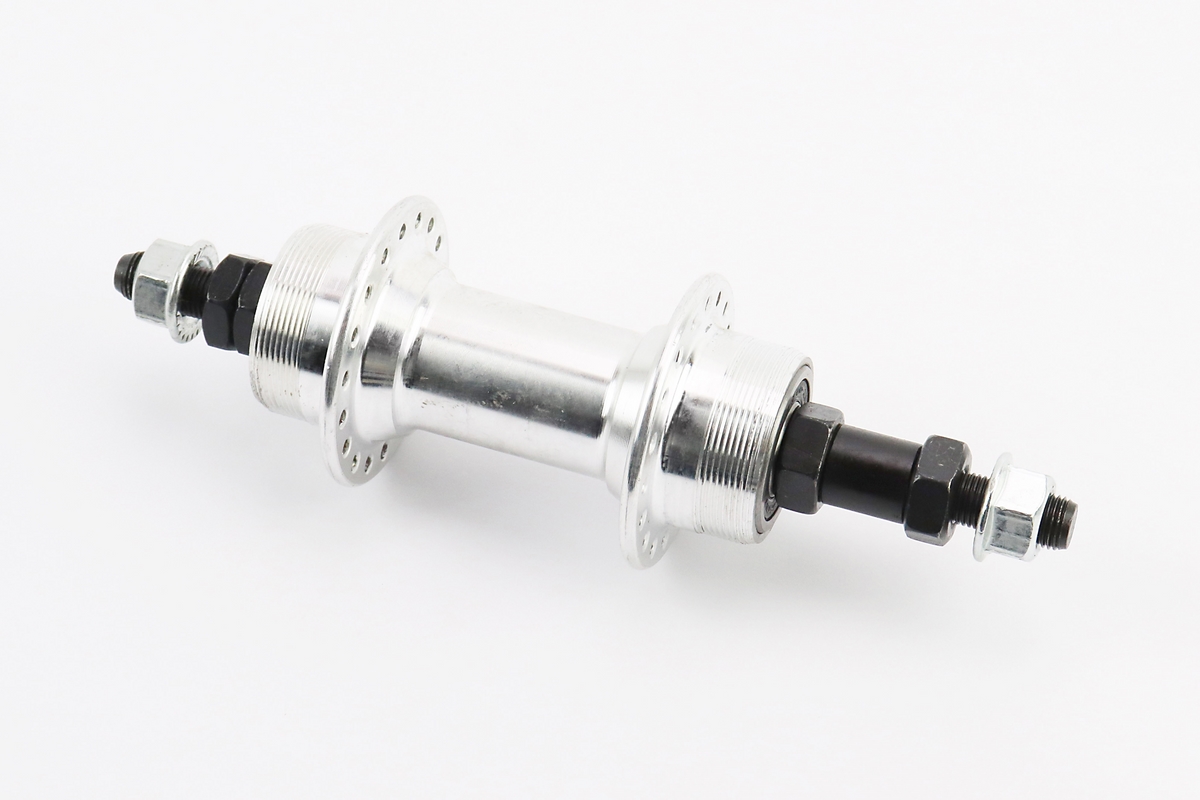 Втулка задняя MTB алюминиевая 14Gx36H под вольнобег, Disk-brake (резьба), 2 пром-подшипники 6200 2RS, крепл. гайка, FB-A209B