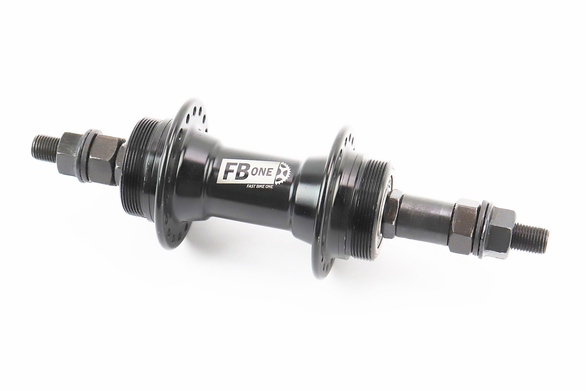 Втулка задняя MTB алюминиевая 14Gx36H под вольнобег, Disk-brake (резьба), 2 пром-подшипники 6200 2RS, крепл. гайка, чёрная FB-A209B