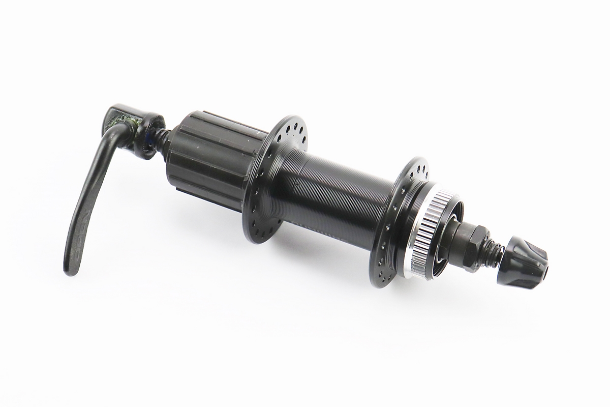 Втулка задняя MTB алюминиевая 14Gx36H под кассету 8-10зв, Disk-brake Center Lock, крепл. эксцентрик, чёрная FH-TX505 — изображение 2