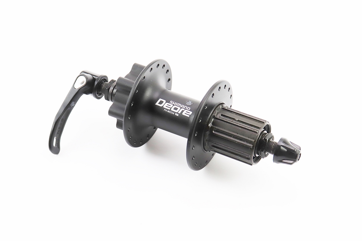 Втулка задняя MTB алюминиевая 14Gx36H под кассету 8-10зв, Disk-brake, крепл. эксцентрик, чёрная DEORE FH-M525A — изображение 2