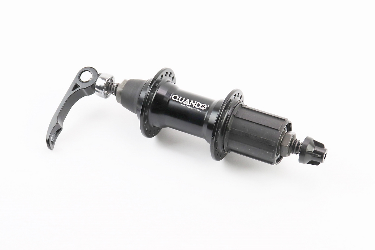 Втулка задняя MTB алюминиевая 14Gx36H под кассету 8-10зв, V-brake, крепл. эксцентрик, чёрная KT-AR8R