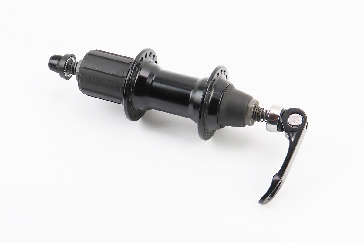 Втулка задняя MTB алюминиевая 14Gx36H под кассету 8-10зв, V-brake, крепл. эксцентрик, чёрная KT-AR8R — изображение 2