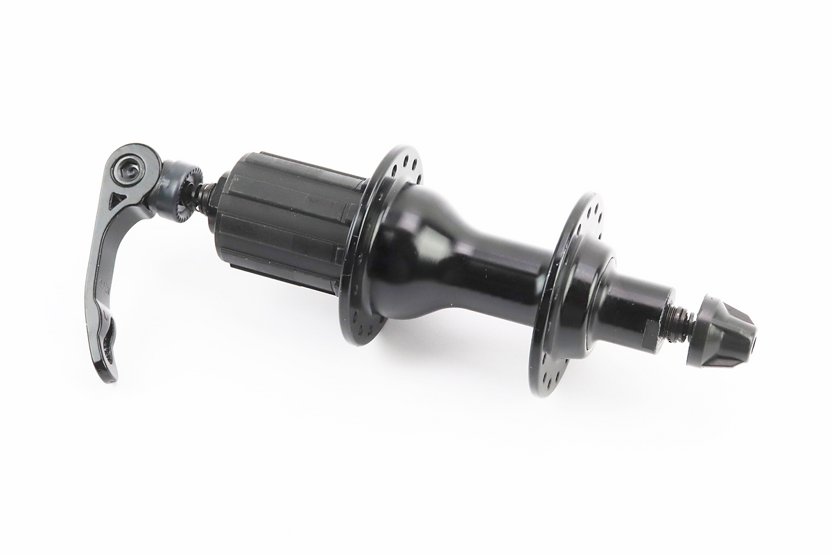 Втулка задняя ROAD алюминиевая 14Gx32H под кассету 8-11зв, V-brake, 2 пром-подшипники 6200 2RS, крепл. эксцентрик, чёрная FB-A285В — изображение 2