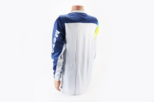 Футболка (Джерсі) чоловіча M-(Polyester 100%), довгі рукави, вільний крій, біло-синя, НЕ оригінал, тип 2 - Зображення 2