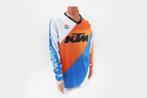 Футболка (Джерсі) чоловіча L-(Polyester 100%), довгі рукави, вільний крій, біло-жовто-синій, НЕ оригінал